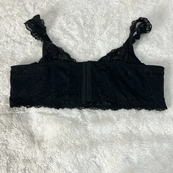 TORRID CURVES Striped Floral Lace Underwire Bra size 4 - Picture 4 of 12